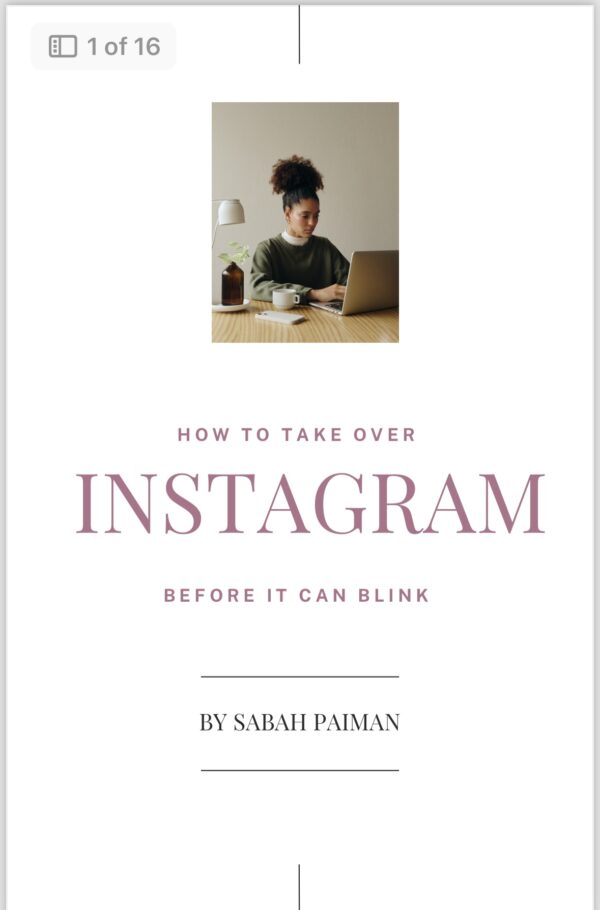 guidebook to growing your insta account